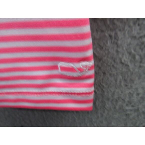 Vineyard Vines Women's XS Sankaty Striped Pink White Polyester Blend Top - Picture 2 of 10